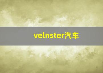 velnster汽车