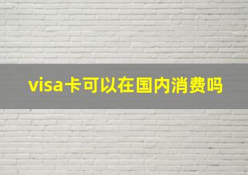 visa卡可以在国内消费吗