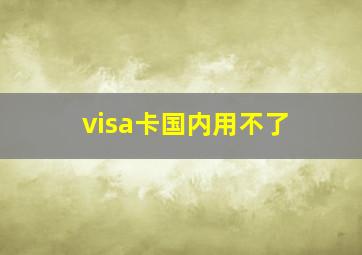 visa卡国内用不了