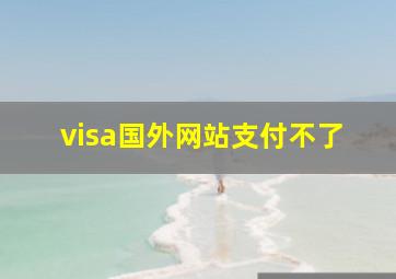 visa国外网站支付不了