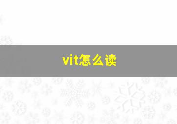 vit怎么读