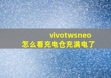 vivotwsneo怎么看充电仓充满电了