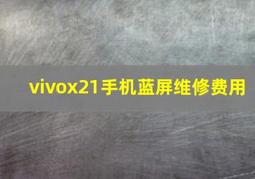 vivox21手机蓝屏维修费用