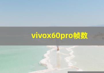 vivox60pro帧数