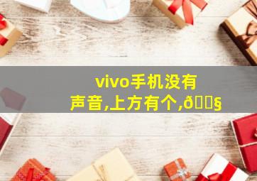 vivo手机没有声音,上方有个,🎧