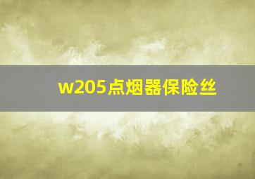 w205点烟器保险丝