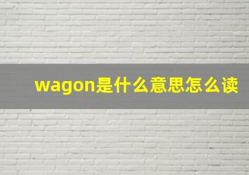 wagon是什么意思怎么读