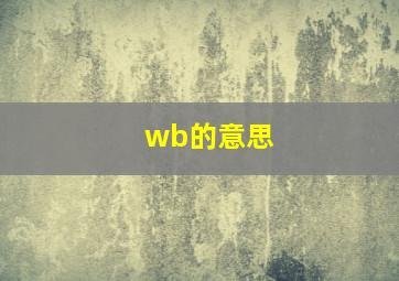 wb的意思