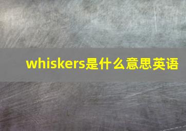 whiskers是什么意思英语