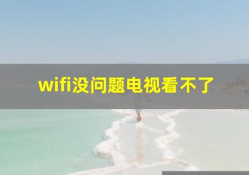 wifi没问题电视看不了