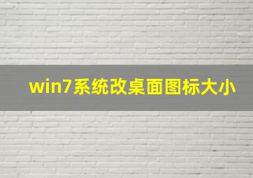 win7系统改桌面图标大小