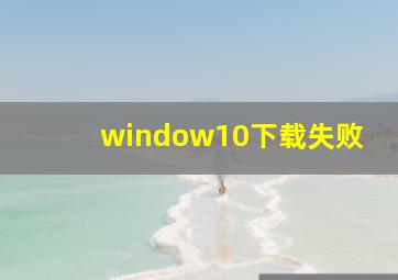 window10下载失败