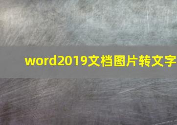 word2019文档图片转文字