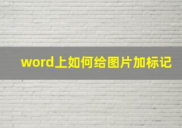 word上如何给图片加标记