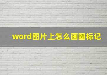 word图片上怎么画圈标记