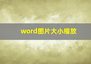 word图片大小缩放