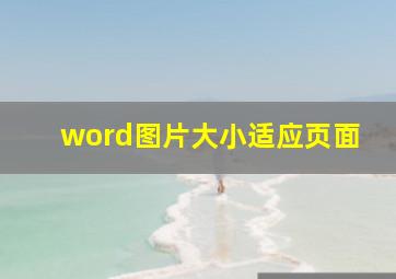 word图片大小适应页面