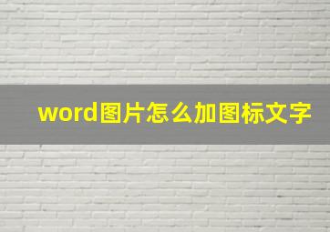 word图片怎么加图标文字