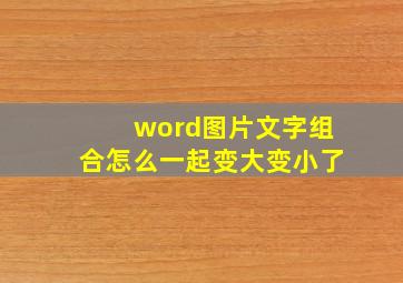 word图片文字组合怎么一起变大变小了