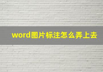 word图片标注怎么弄上去