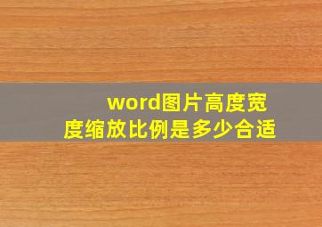 word图片高度宽度缩放比例是多少合适