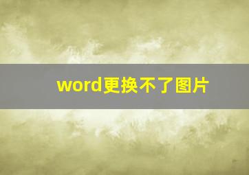 word更换不了图片