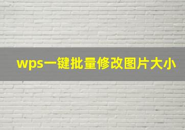 wps一键批量修改图片大小