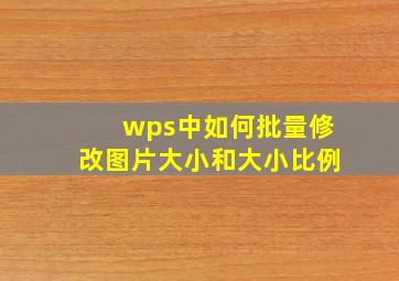 wps中如何批量修改图片大小和大小比例