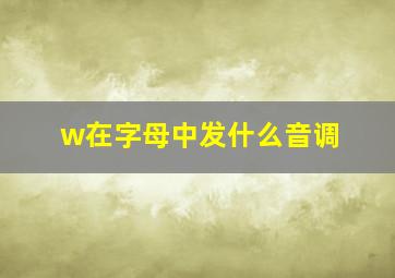 w在字母中发什么音调