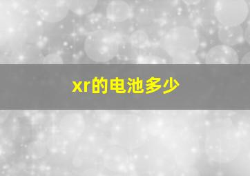 xr的电池多少