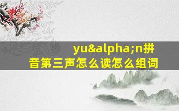 yuαn拼音第三声怎么读怎么组词