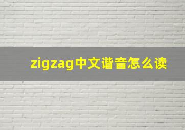 zigzag中文谐音怎么读