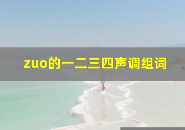 zuo的一二三四声调组词