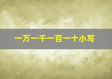 一万一千一百一十小写