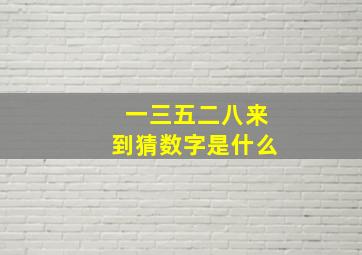 一三五二八来到猜数字是什么