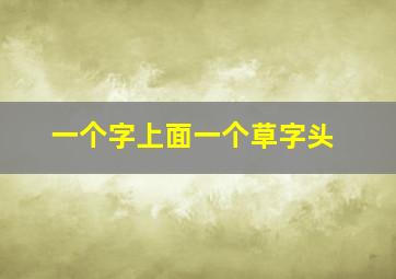 一个字上面一个草字头