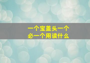 一个宝盖头一个必一个用读什么