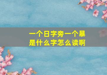 一个日字旁一个暴是什么字怎么读啊