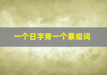 一个日字旁一个暴组词