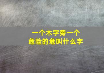 一个木字旁一个危险的危叫什么字