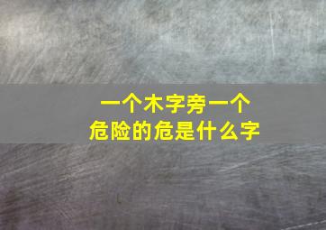 一个木字旁一个危险的危是什么字