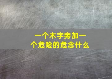 一个木字旁加一个危险的危念什么