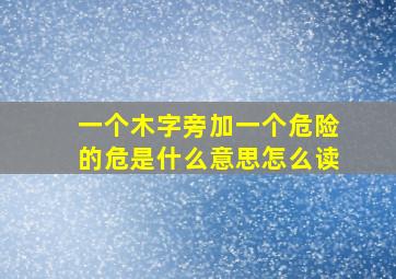 一个木字旁加一个危险的危是什么意思怎么读