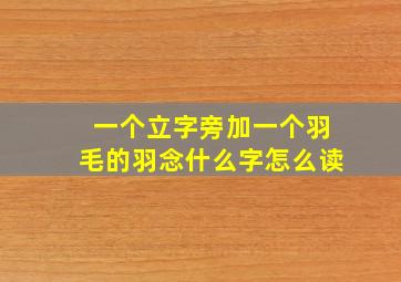 一个立字旁加一个羽毛的羽念什么字怎么读