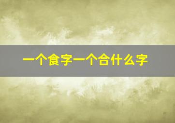 一个食字一个合什么字