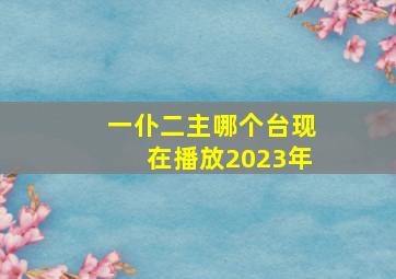 一仆二主哪个台现在播放2023年