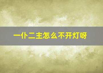 一仆二主怎么不开灯呀