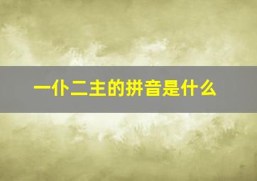 一仆二主的拼音是什么