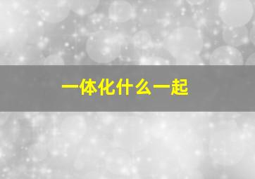 一体化什么一起