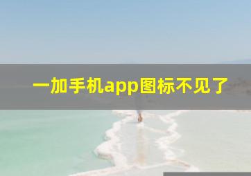 一加手机app图标不见了